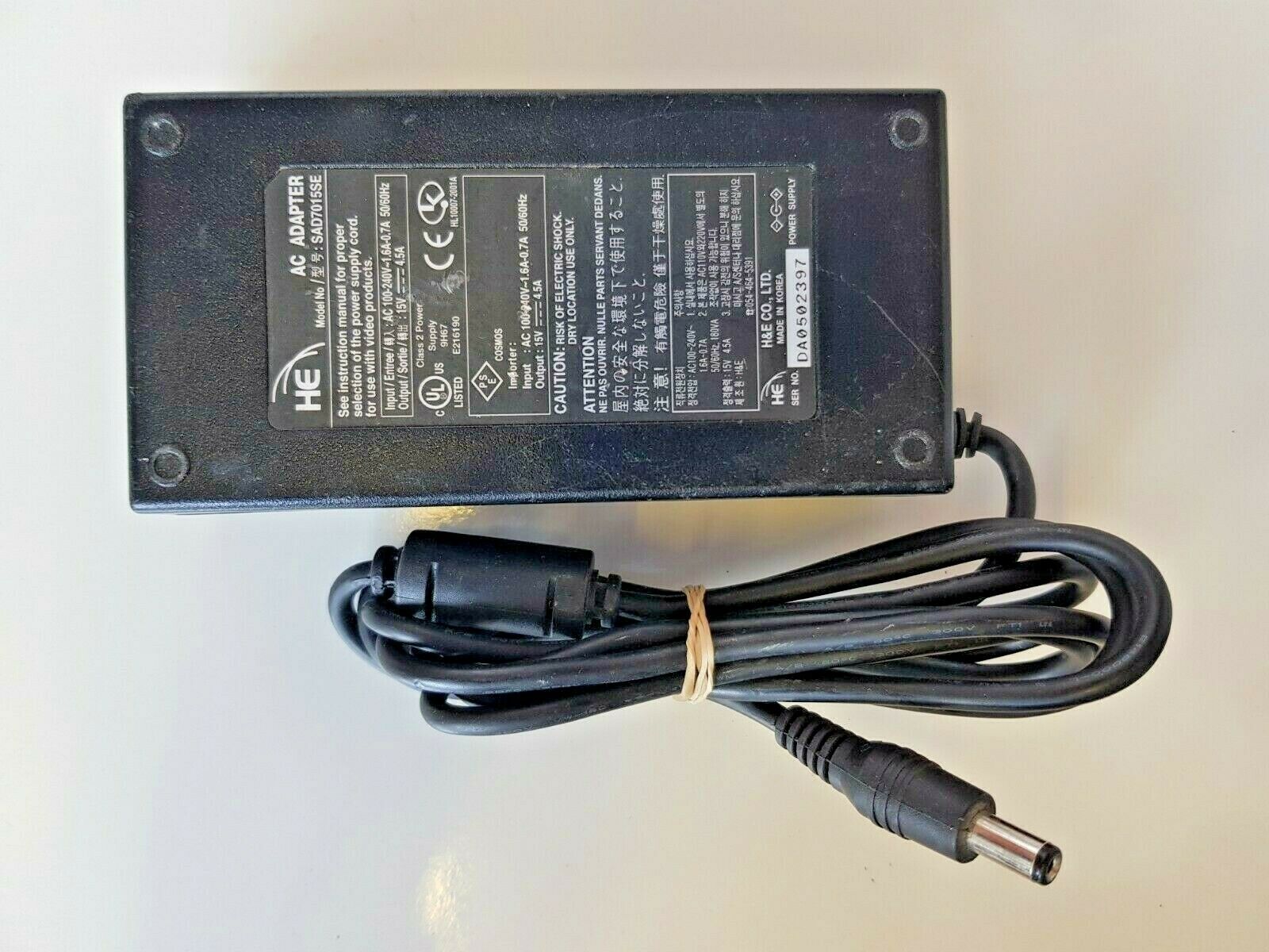 New 15V 4.5A HE SAD7015SE Power Supply AC ADAPTER